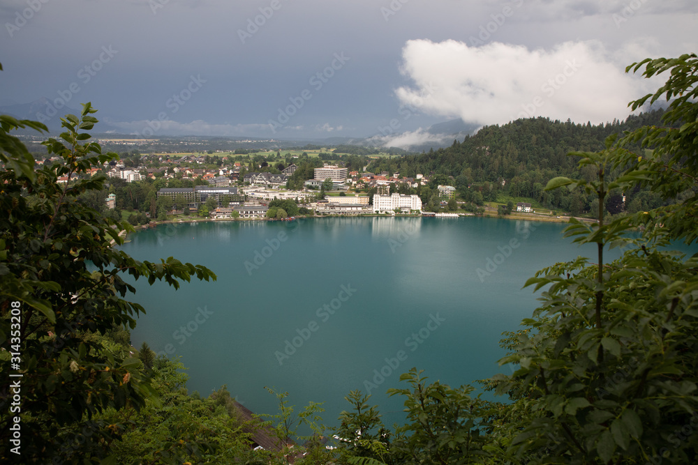 Lake Bled view from above 