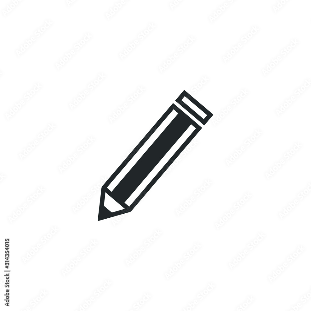 Pencil icon template color editable. Edit symbol vector sign isolated on white background illustration for graphic and web design.
