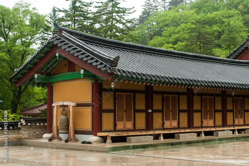 Traditional house in the Woljeongsa, buddhist temple of the Jogye Order of Korean Buddhism. Pyeongchang County, Gangwon Province, South Korea