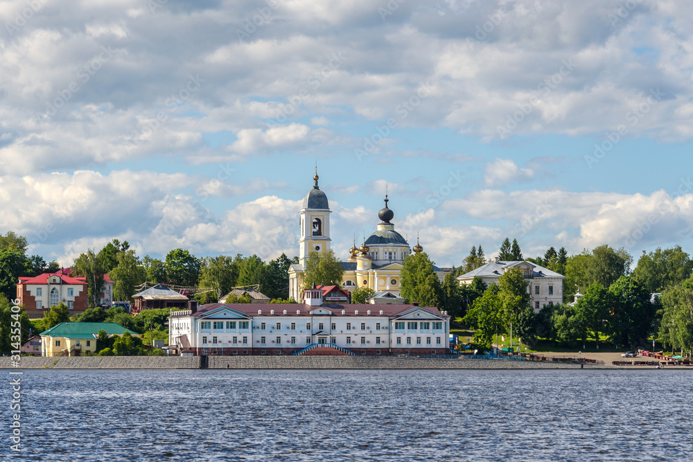 View of the city of Myshkin from the Volga river