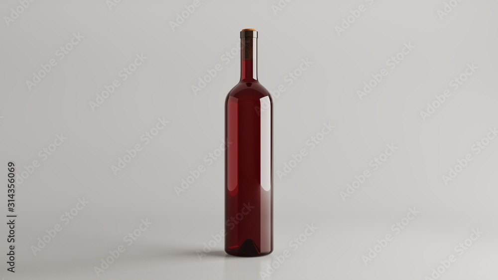 Wine bottle mock up. 3D render illustration for mock up and commercials. Wine bottle mock up. 3D render illustration for mock up and commercials.