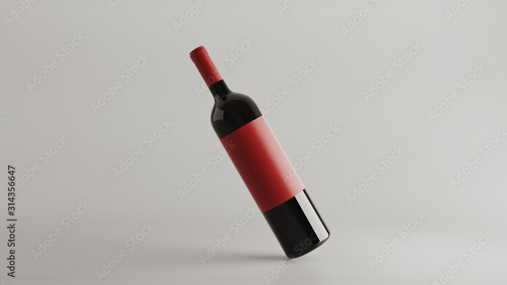 Wine bottle mock up. 3D render illustration for mock up and commercials. Wine bottle mock up. 3D render illustration for mock up and commercials.