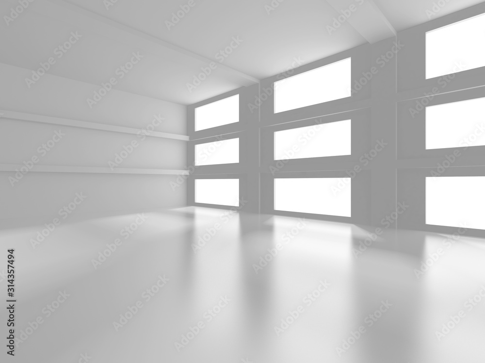 Futuristic White Architecture Design Background Futuristic White Architecture Design Background
