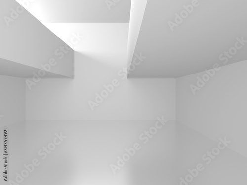 Futuristic White Architecture Design Background