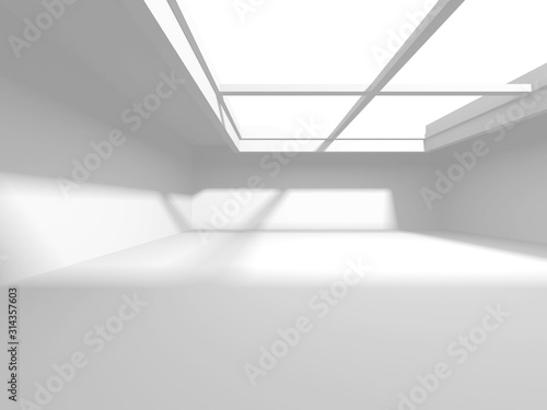 Futuristic White Architecture Design Background