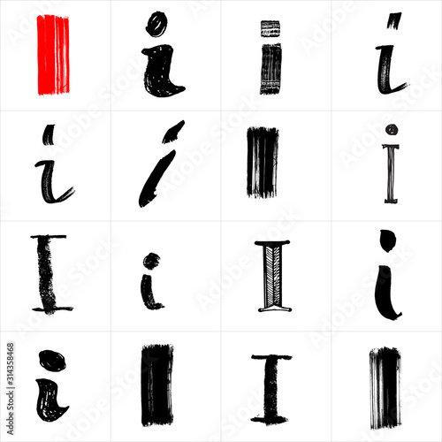  Vector letters. Hand drawn letters. Letters drawn using spray can, inkpen, highlighters and others materials. Variety materials, lines and devices. Set of templates.