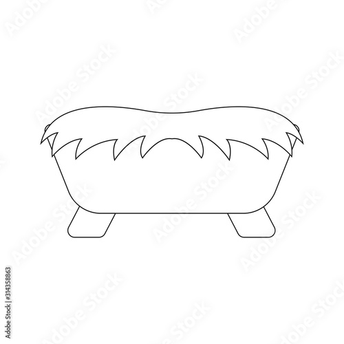 Isolated straw cradle