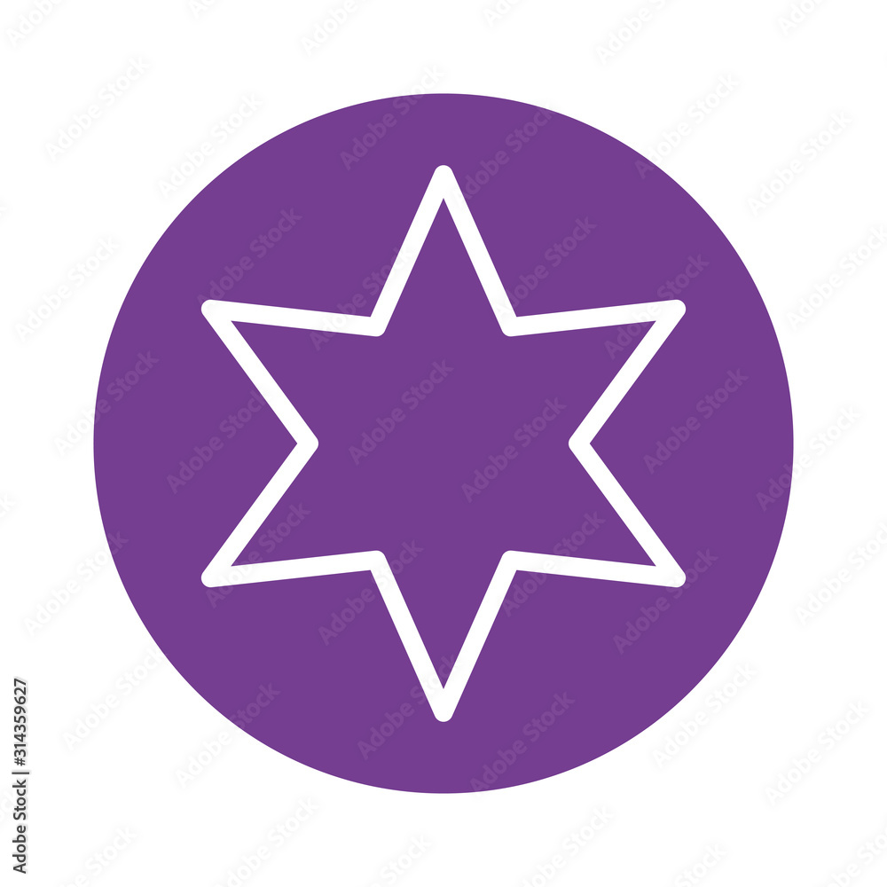 star six pointed block style icon star six pointed block style icon