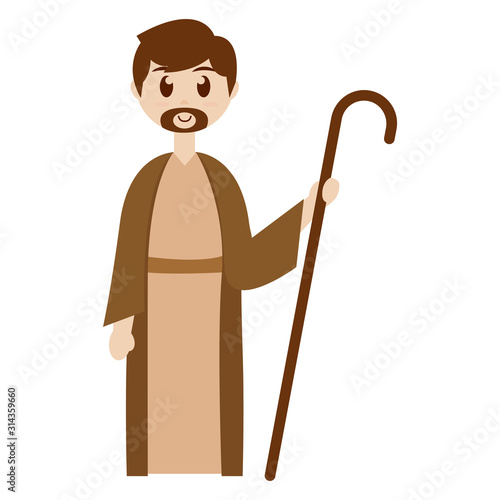 Saint Joseph. Manger character