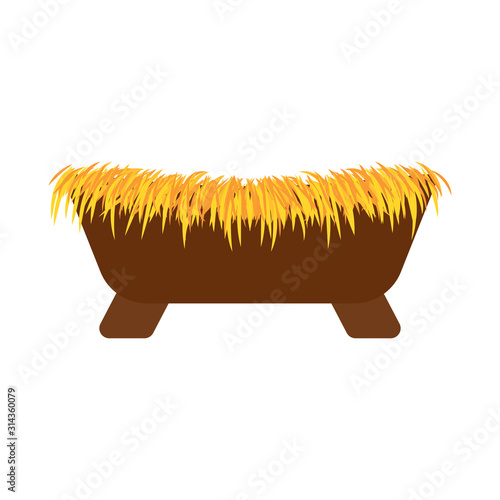 Isolated straw cradle