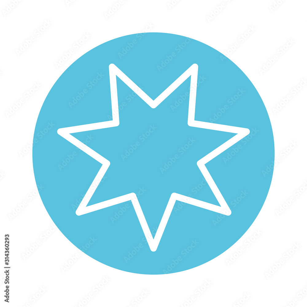 star seven pointed block style icon star seven pointed block style icon