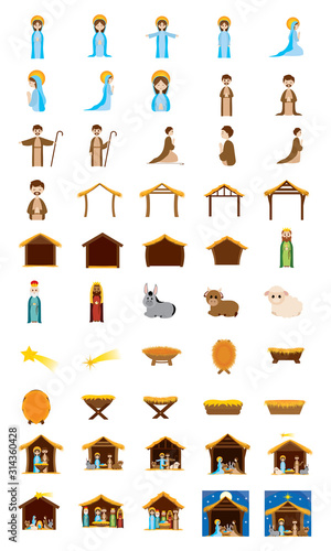 Beautiful manger icons