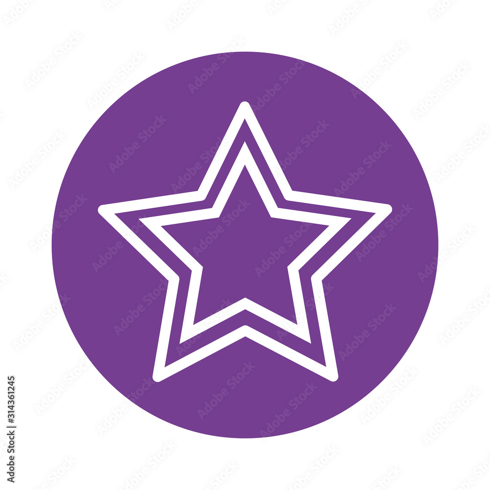 Obraz premium star five pointed block style icon