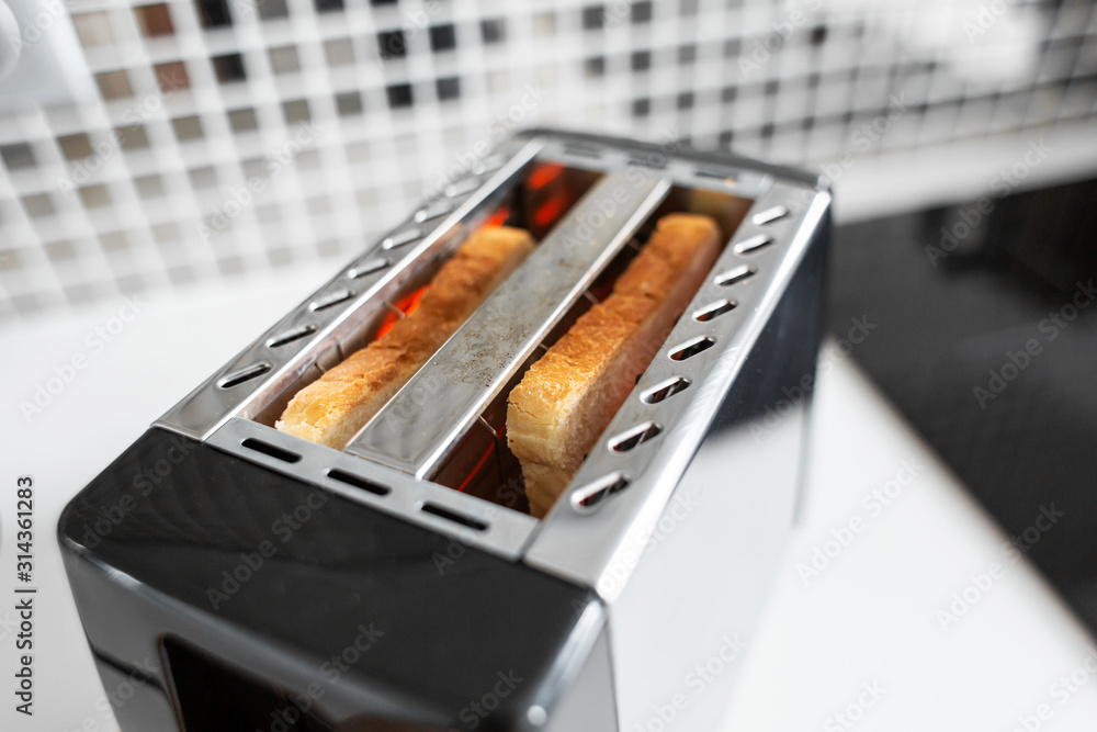Breakfast toast. Toast bread close up a Breakfast toast. Toast bread close up a