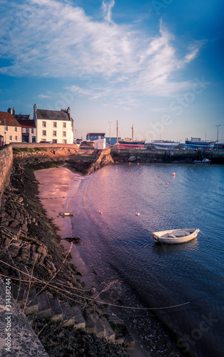 Photography winter in st monans fishing village, fife, scotland. 2020