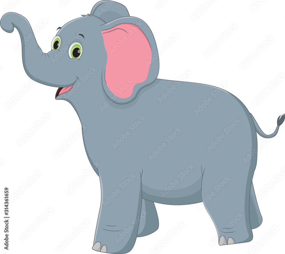 Obraz premium cute elephant cartoon