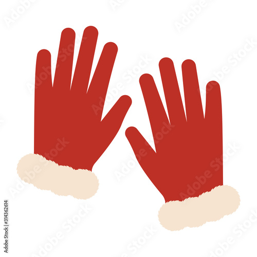 Isolated winter gloves