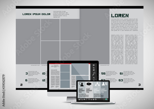 Template vector design ready for use for brochure, annual report or magazine