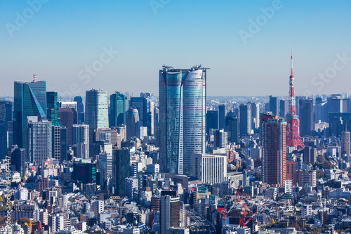 (東京都-都市風景)ラウンジから望む六本木側風景