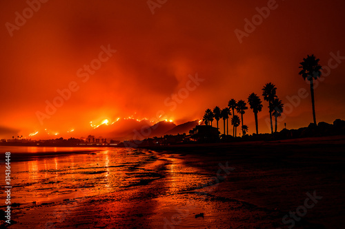 Thomas Fire in Santa Barbara, California