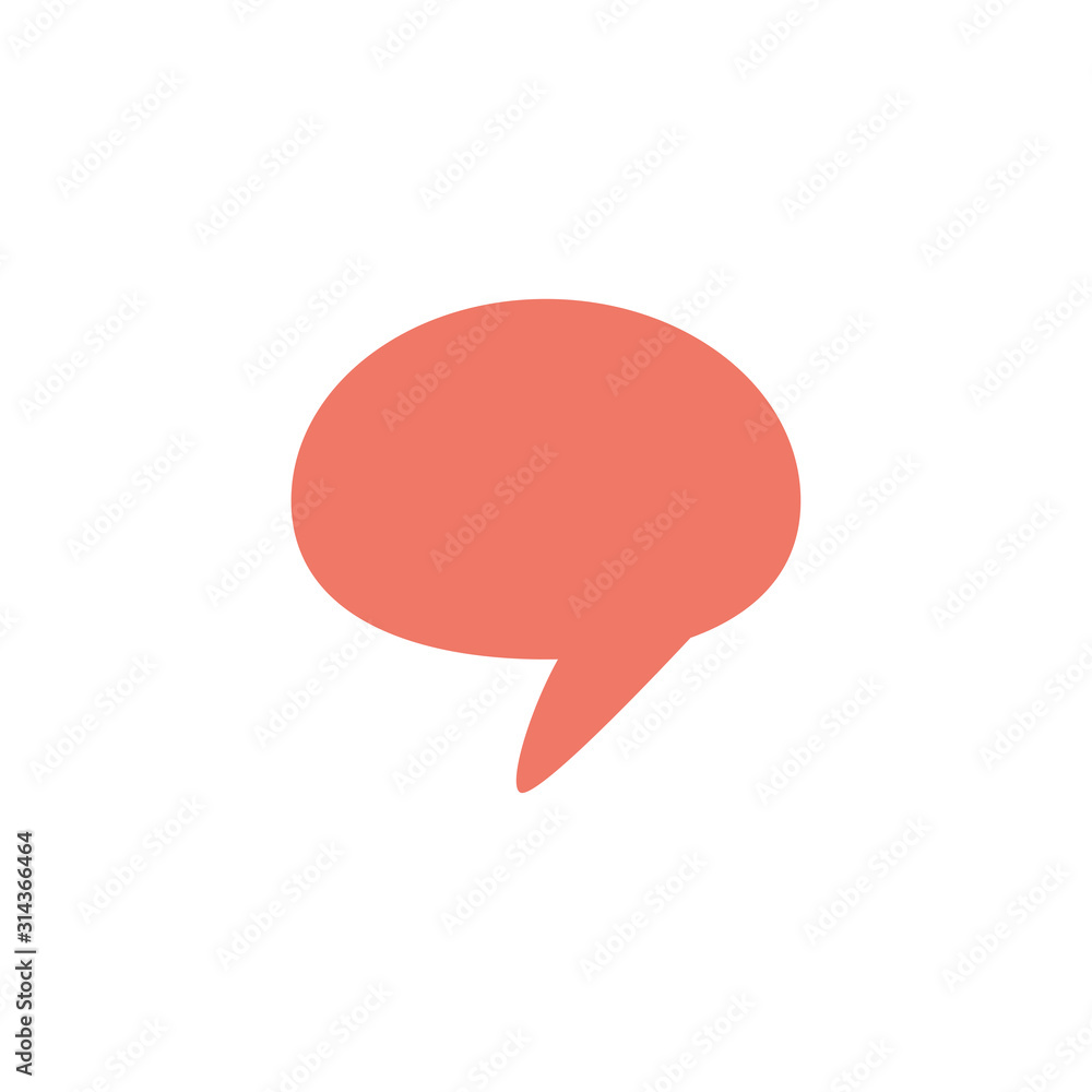 Isolated communication bubble vector design Isolated communication bubble vector design