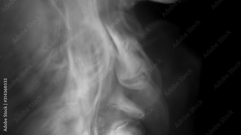 Abstract Forms Of Smoke On Black Background. Smoke Appears And Disappears. Abstract Forms Of Smoke On Black Background. Smoke Appears And Disappears.