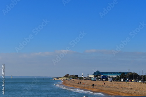 Seafront is the most popular area of Portsmouth enjoyed by visitors and residents. The beach stretches along the southern end of Portsea Island from Old Portsmouth to the conservation area of Eastney © Rusana