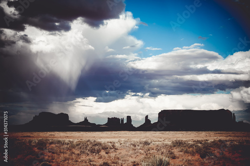 Silhouette of the Monument Valley