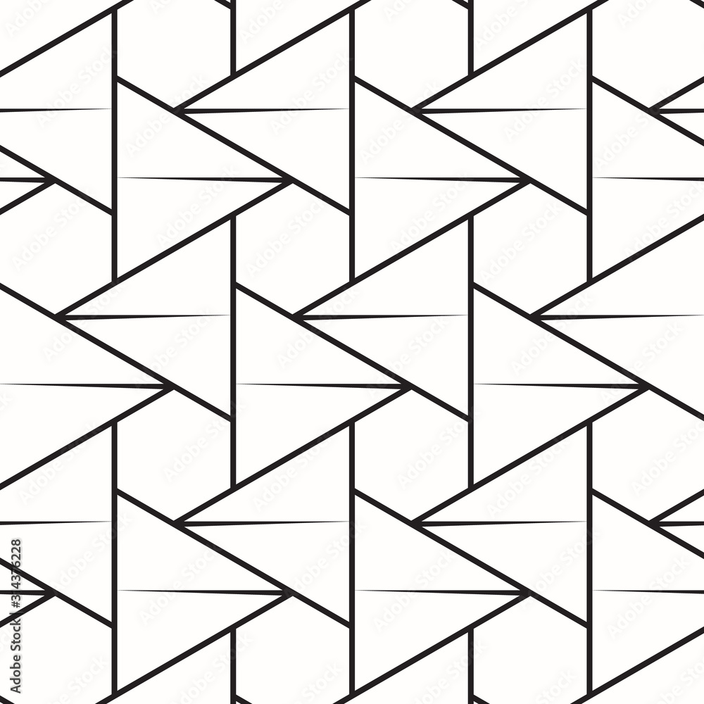 Fototapeta premium Triangle and hexagon pattern. Vector background. Geometric abstract texture.