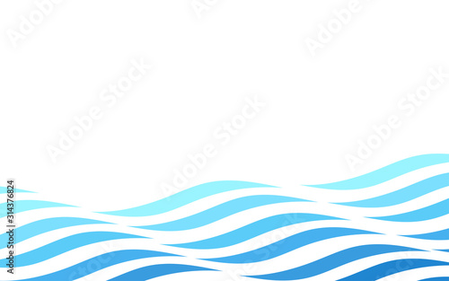 Abstract motion blue ocean wave fluid line abstract vector background