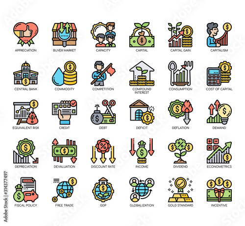 Set of economy thin line and pixel perfect icons for any web and app project.
