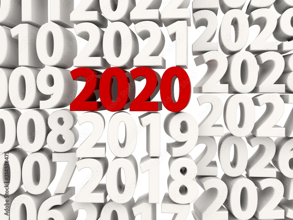 2020 New Year symbol with other years 2020 New Year symbol with other years