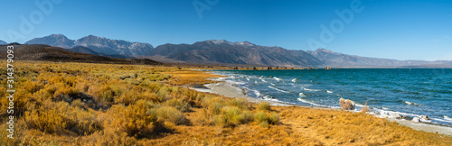 Mono Lake Tufa State Natural Reserve, California.  Panoramic view