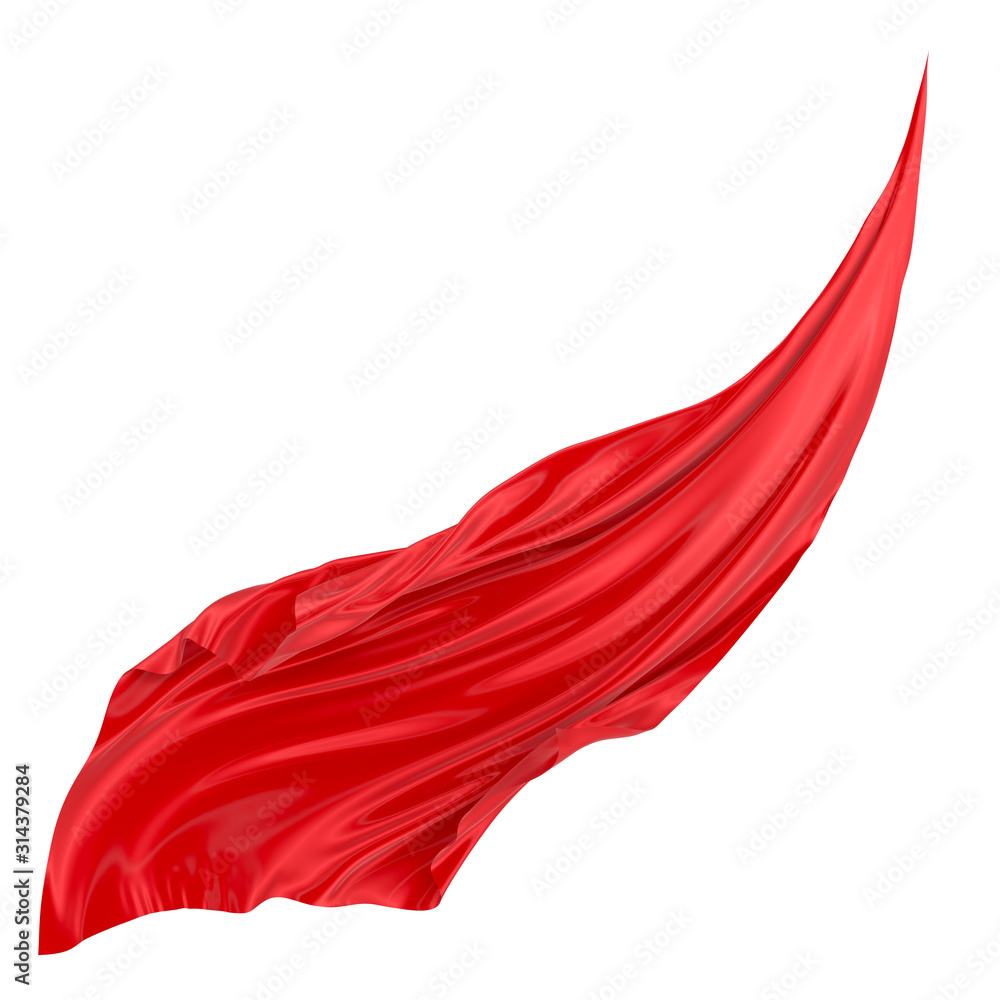 Abstract background of red wavy silk or satin. 3d rendering image. Abstract background of red wavy silk or satin. 3d rendering image.