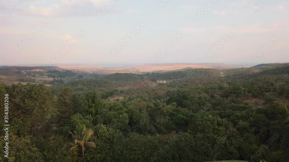 sunset in mountains, brazilian jungle sunset in mountains, brazilian jungle