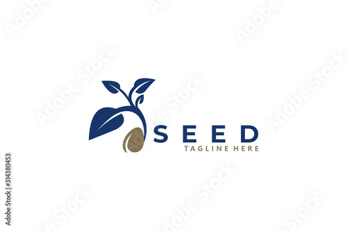 Obraz na plátně seed logo icon vector isolated