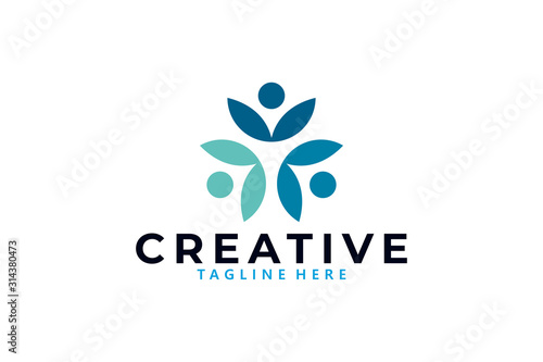 people logo icon vector isolated