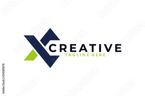 x logo icon vector isolated