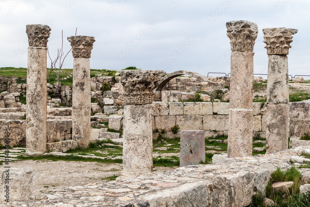 Byzantine church ruins at the Citadel in Amman, Jordan.