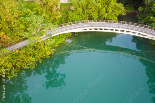 landscape of path over water in aerial view © ChenPG