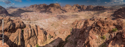 Panorama of the ancient city Petra  Jordan