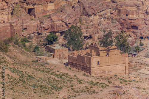 Qasr Al Bint (Temple of Dushares) in the ancient city Petra, Jordan photo