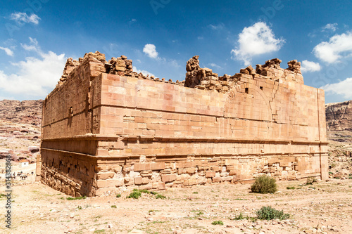 Qasr Al Bint (Temple of Dushares) in the ancient city Petra, Jordan photo