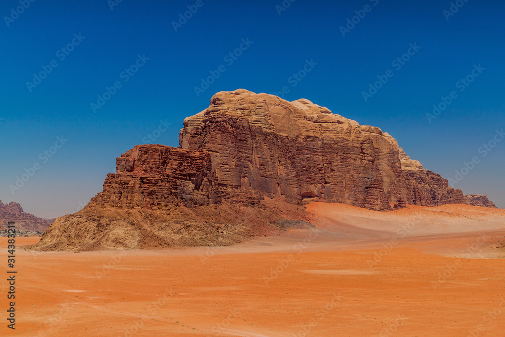 Landscape of Wadi Rum desert, Jordan Landscape of Wadi Rum desert, Jordan