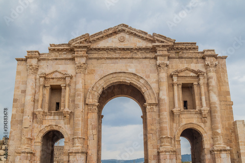 Arch of Hadrian in Jerash, Jordan