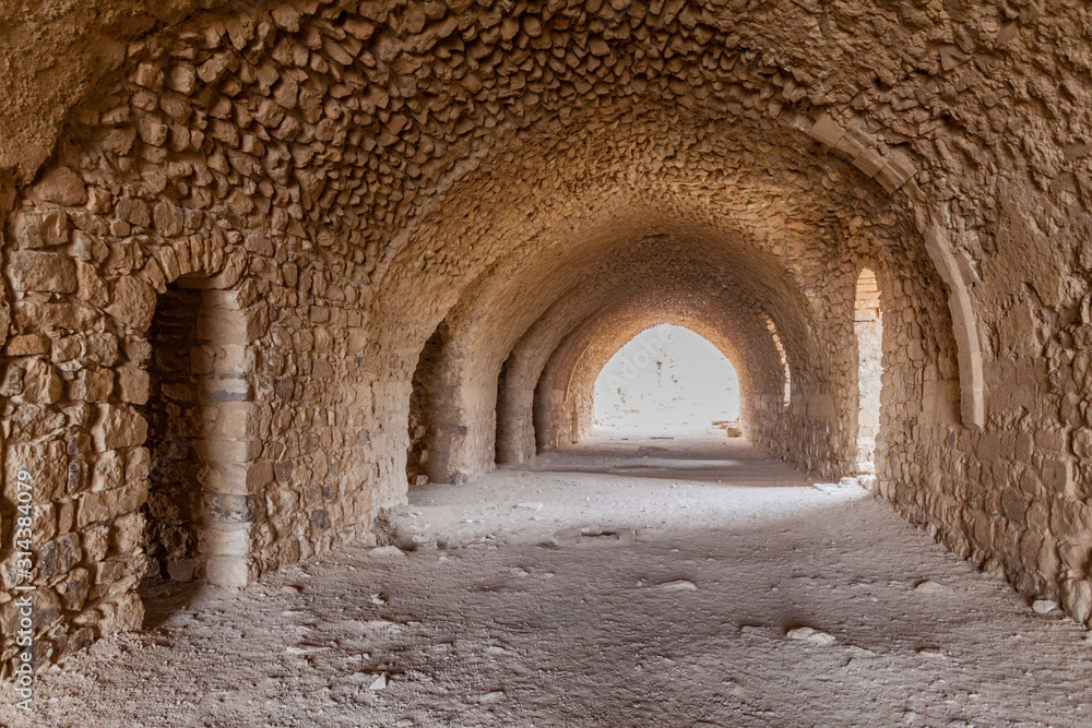 KARAK, JORDAN - APRIL 2, 2017: Ruins of Karak castle, Jordan