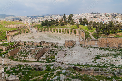 Forum of the ancient city Jerash, Jordan