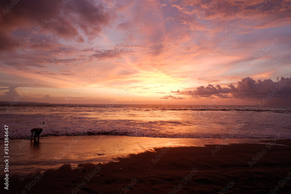 sunset on the beach sunset on the beach