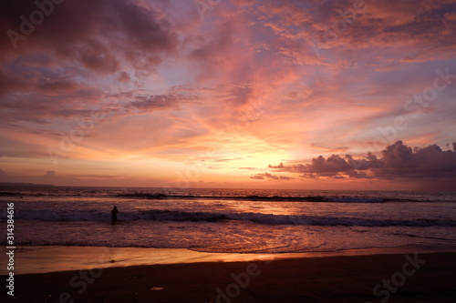 sunset on the beach © 1001 Langkah