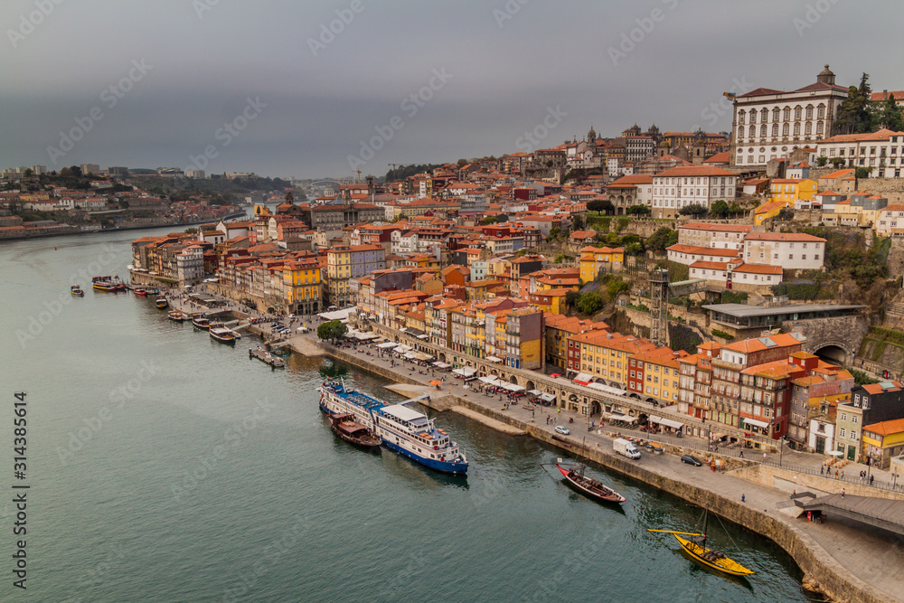 CItyscape of Porto with Douro river, Portugal